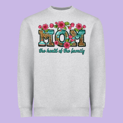 Mom The Heart Of The Family Heavyweight Sweatshirt Designed By Artiststas