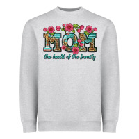 Heather Grey mom the heart of the family Heavyweight Sweatshirt - Artiststas