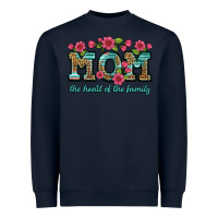 Navy mom the heart of the family Heavyweight Sweatshirt - Artiststas