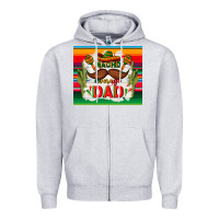Heather Grey nacho average dad father's day Zipper Hoodie - TumblerDesignByShophia