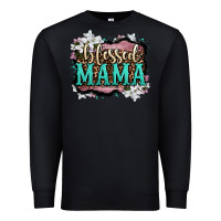 Black blessed mama Premium Sweatshirt - OliviaCreatesArt