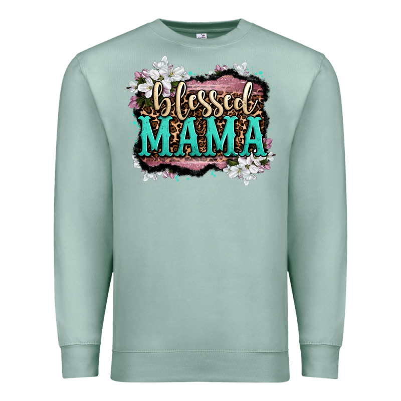 Blessed Mama Premium Sweatshirt by OliviaCreatesArt | Teevron