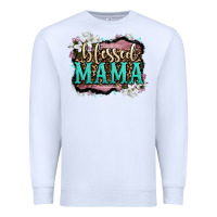 White blessed mama Premium Sweatshirt - OliviaCreatesArt