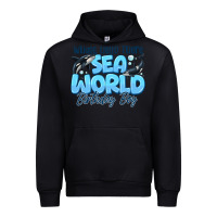 Black Whale Hello There Sea World Birthday Boy Urban Hoodie - CowhideDigitalArt