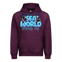 Mauve Wine Whale Hello There Sea World Birthday Boy Urban Hoodie - CowhideDigitalArt