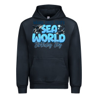 Navy Whale Hello There Sea World Birthday Boy Urban Hoodie - CowhideDigitalArt