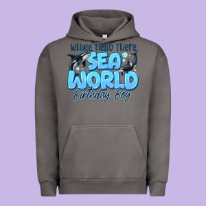 Whale Hello There Sea World Birthday Boy Urban Hoodie Designed By Cowhidedigitalart