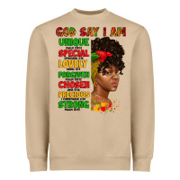 Mushroom god say i am juneteenth afro girl Heavyweight Sweatshirt - Artiststas