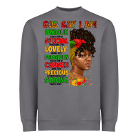 Storm god say i am juneteenth afro girl Heavyweight Sweatshirt - Artiststas