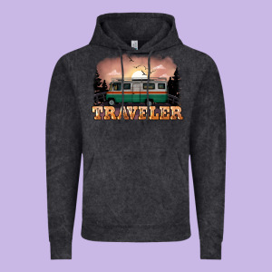 Traveler Vintage Hoodie Designed By Nancycooperartshop