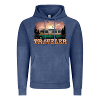 Vintage Denim traveler Vintage Hoodie - NancyCooperArtShop