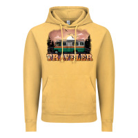 Vintage Mustard traveler Vintage Hoodie - NancyCooperArtShop