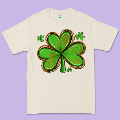 St Patricks Day Shamrock With Glitter Premium Tee Designed By Artiststas