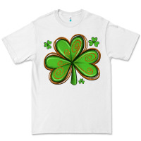 White st patricks day shamrock with glitter Premium Tee - Artiststas