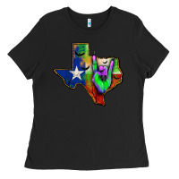 Black texas map halloween Ladies Tee - JahusDesignShop