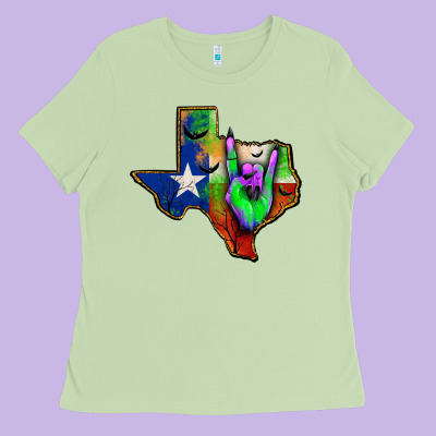 Texas Map Halloween Ladies Tee Designed By Jahusdesignshop
