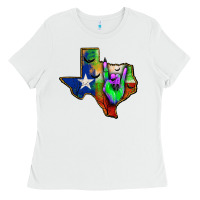 White texas map halloween Ladies Tee - JahusDesignShop