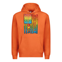 Carrot Autism American Flag Premium Hoodie - CowGirlArtShop