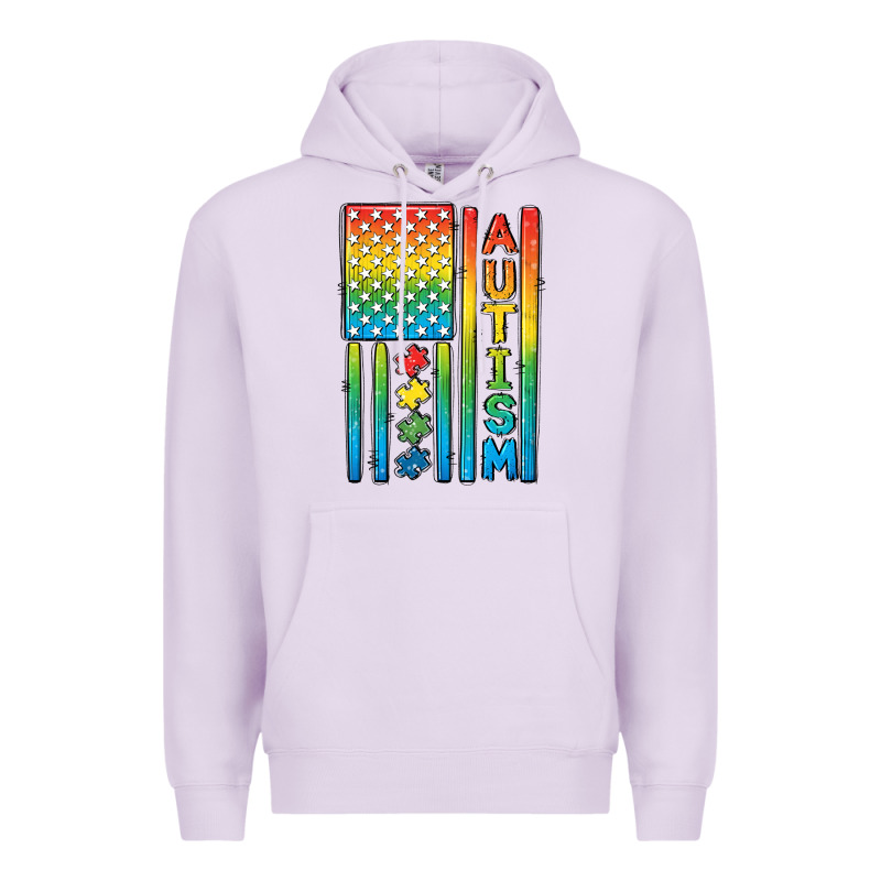 Autism American Flag Premium Hoodie by CowGirlArtShop | Teevron