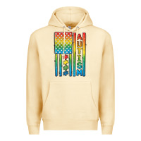 Pina Colada Autism American Flag Premium Hoodie - CowGirlArtShop