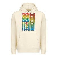 Sandshell Autism American Flag Premium Hoodie - CowGirlArtShop
