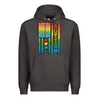 Smoke Autism American Flag Premium Hoodie - CowGirlArtShop