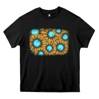 Black sunflower gemstone background Heavy Core Tee - JahusDesignShop