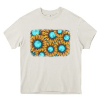 Cream sunflower gemstone background Heavy Core Tee - JahusDesignShop