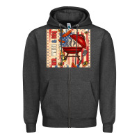 Charcoal Heather red white and bbq usa flag Zipper Hoodie - TumblerDesignByShophia