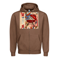 Chestnut red white and bbq usa flag Zipper Hoodie - TumblerDesignByShophia