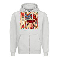 Dove Grey red white and bbq usa flag Zipper Hoodie - TumblerDesignByShophia