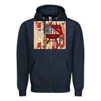 Navy red white and bbq usa flag Zipper Hoodie - TumblerDesignByShophia