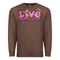Chestnut love is all you need Premium Sweatshirt - OliviaCreatesArt