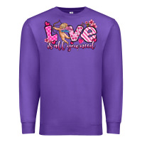 Purple love is all you need Premium Sweatshirt - OliviaCreatesArt