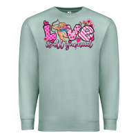 Seafoam love is all you need Premium Sweatshirt - OliviaCreatesArt