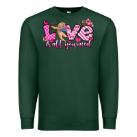 Sports Green love is all you need Premium Sweatshirt - OliviaCreatesArt