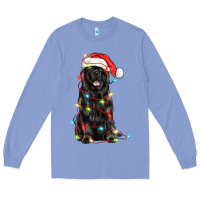Colony Blue christmas newfoundland dog Long Sleeve Tee - LillyAllenDesigns