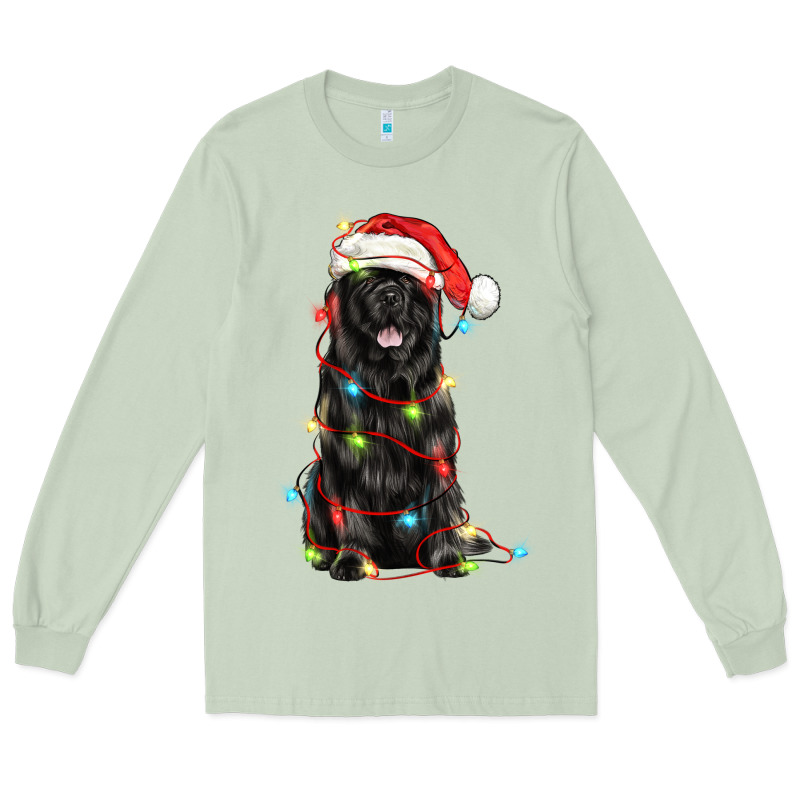 Christmas Newfoundland Dog Long Sleeve Tee by LillyAllenDesigns | Teevron