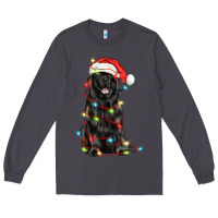 Smoke christmas newfoundland dog Long Sleeve Tee - LillyAllenDesigns