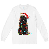 White christmas newfoundland dog Long Sleeve Tee - LillyAllenDesigns