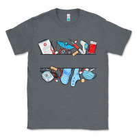 Charcoal Heather custom name nurse Classic Tee - MaliasSmallBusiness