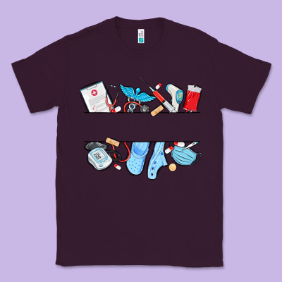 Custom Name Nurse Classic Tee Designed By Maliassmallbusiness