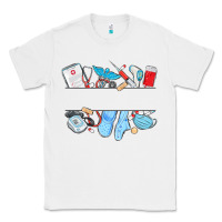 White custom name nurse Classic Tee - MaliasSmallBusiness