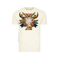 Aztec Western Bull Skull Vintage Tee | Teevron