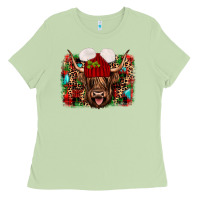 Matcha highland cow christmas Ladies Tee - JahusDesignShop
