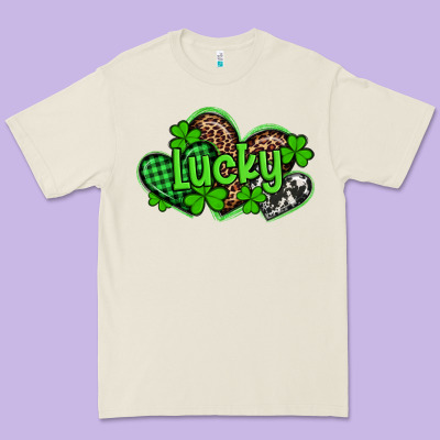 St Patricks Day Lucky Western Hearts Premium Tee Designed By Artiststas