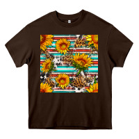 Chocolate Brown serape leopard seamless pattern Heavy Core Tee - BundleAndBundleShop