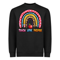 Black teach love inspire rainbow Heavyweight Sweatshirt - Artiststas