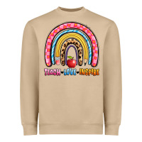 Mushroom teach love inspire rainbow Heavyweight Sweatshirt - Artiststas