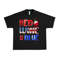 Black red wine and blue Urban Heavy Tee - MaliasSmallBusiness